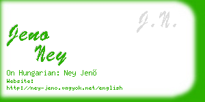 jeno ney business card
